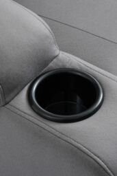 More4Homes Caesar Grey Technology Fabric Manual Recliner Rocking Swivel Heat & Massage Chair - thumbnail 4
