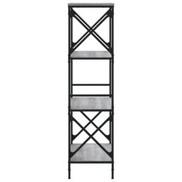 Berkfield Home Bookcase 4-Tier Grey Sonoma 59x35x132 cm Engineered Wood - Size: 59 x 35 x 132 cm - thumbnail 5