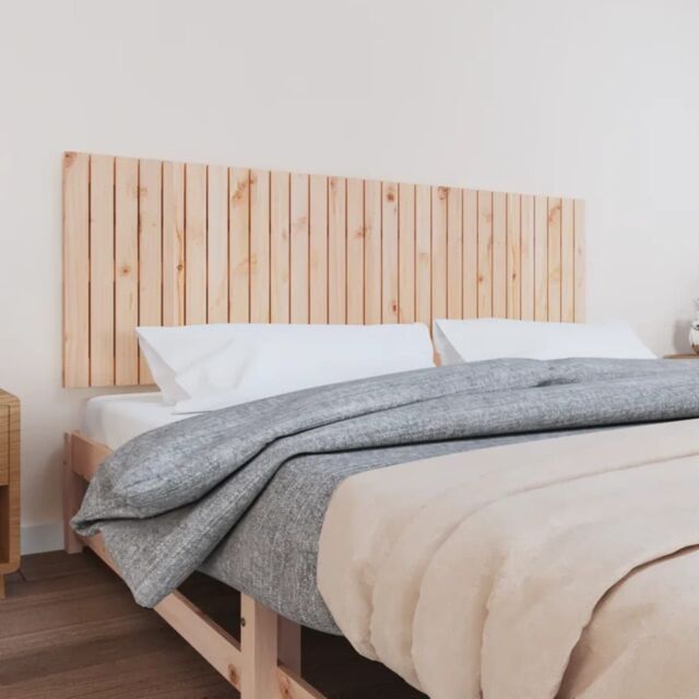 Berkfield Home Wall Headboard 185x3x60 cm Solid Wood Pine in Brown - Size: 185 x 3 x 60 cm - image 1