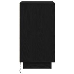Berkfield Home Bedside Cabinet with LED Lights¬†Black 38x34x65 cm in Black - Size: 38 x 34 x 65 cm - thumbnail 8
