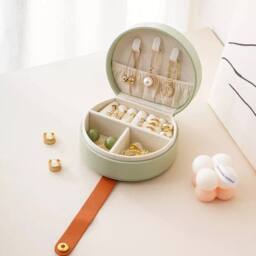 Kelvenix Green Portable Jewelry Box Organizer Travel Storage Case - thumbnail 2