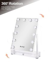 Hollywood Vanity Makeup Mirror Desktop Mirror in Natural - thumbnail 2
