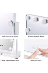 Hollywood Vanity Makeup Mirror Desktop Mirror in Natural - thumbnail 4