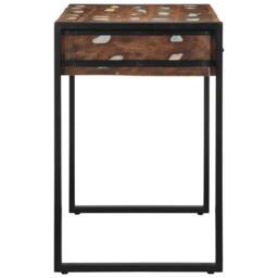 Berkfield Home Desk Multicolour 100x50x75 cm Solid Wood Reclaimed - Size: 100 x 50 x 75 cm - thumbnail 4