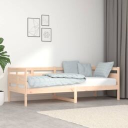 Berkfield Home Day Bed Solid Wood Pine 80x200 cm in Brown - thumbnail 1