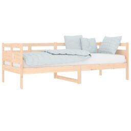 Berkfield Home Day Bed Solid Wood Pine 80x200 cm in Brown - thumbnail 3