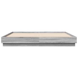 Berkfield Home Bed Frame without Mattress Grey Sonoma 180x200 cm Super King - thumbnail 4