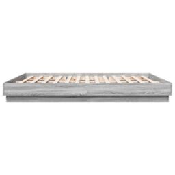 Berkfield Home Bed Frame without Mattress Grey Sonoma 180x200 cm Super King - thumbnail 5