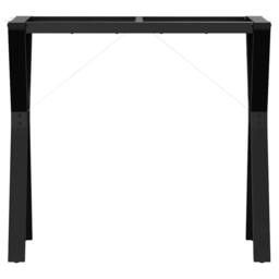 Berkfield Home Dining Table Legs Y-Frame 80x40x73 cm Steel in Black - Size: 80 x 40 x 73 cm - thumbnail 4