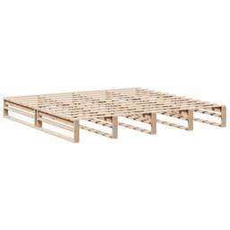 Berkfield Home Bed Frame without Mattress 180x200 cm Super King Solid Wood Pine in Natural - thumbnail 6