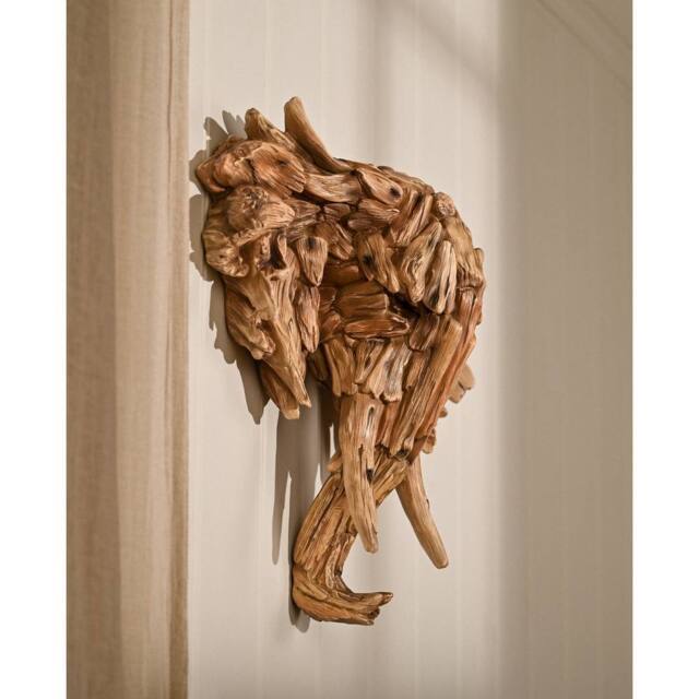 Naturecraft Resin Driftwood Collection Large Elephant Head Wall Art in Brown - image 1