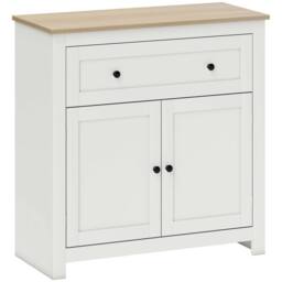 Wyld Haus Viso Cream White Sideboard with Drawer & Adjustable Shelf - thumbnail 2