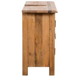 Berkfield Home Bathroom Vanity Cabinet Solid Pinewood 70x32x63 cm in Brown - Size: 70 x 32 x 63 cm - thumbnail 6
