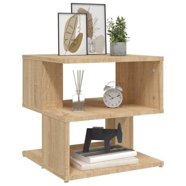 Berkfield Home Side Table Sonoma Oak 40x40x40 cm Engineered Wood in Light Brown - Size: 40 x 40 x 40 cm - image 1