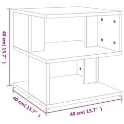 Berkfield Home Side Table Sonoma Oak 40x40x40 cm Engineered Wood in Light Brown - Size: 40 x 40 x 40 cm - thumbnail 7
