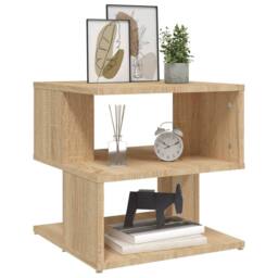 Berkfield Home Side Table Sonoma Oak 40x40x40 cm Engineered Wood in Light Brown - Size: 40 x 40 x 40 cm