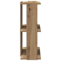 Berkfield Home Elegant Bookcase 3-Tier Artisan Oak 60x30x80 cm Engineered Wood in Brown - Size: 60 x 30 x 80 cm - thumbnail 5