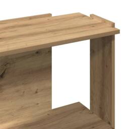 Berkfield Home Elegant Bookcase 3-Tier Artisan Oak 60x30x80 cm Engineered Wood in Brown - Size: 60 x 30 x 80 cm - thumbnail 7