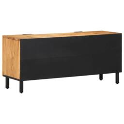 Berkfield Home TV Cabinet 105x33x46 cm Solid Wood Acacia in Brown - Size: 105 x 33 x 46 cm - thumbnail 5