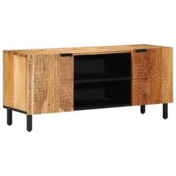 Berkfield Home TV Cabinet 105x33x46 cm Solid Wood Acacia in Brown - Size: 105 x 33 x 46 cm - thumbnail 2