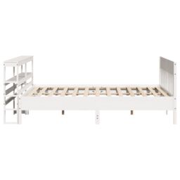 Berkfield Home Bed Frame without Mattress White 180x200 cm Super King Solid Wood Pine - thumbnail 5