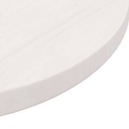 Berkfield Home Table Top Round White Ã˜50x3 cm Solid Wood Pine - Size: 50x3 cm - thumbnail 6