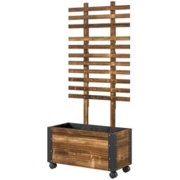 KORVIXA Raised Garden Bed with Trellis in Natural - Size: 1.25kg - thumbnail 1