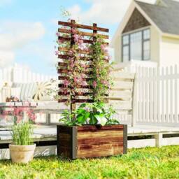 KORVIXA Raised Garden Bed with Trellis in Natural - Size: 1.25kg - thumbnail 3
