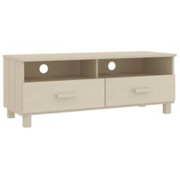 Berkfield Home TV Cabinet HAMAR Honey Brown 106x40x40 cm Solid Wood Pine in Light Sand - Size: 106 x 40 x 40 cm