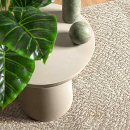 Berkfield Home Rug ZIZUR Cream 80x200 cm Jute Look Indoor & Outdoor - Size: Medium - thumbnail 2