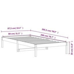 Berkfield Home Beautiful Day Bed without Mattress Wax Brown 80x200 cm Solid Wood Pine - thumbnail 9