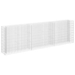 Berkfield Home Gabion Raised Bed Galvanised Steel 270x30x90 cm in Silver - Size: 270 x 30 x 90 cm - thumbnail 1