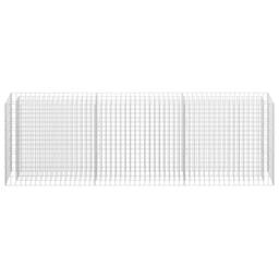 Berkfield Home Gabion Raised Bed Galvanised Steel 270x30x90 cm in Silver - Size: 270 x 30 x 90 cm - thumbnail 4
