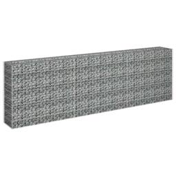 Berkfield Home Gabion Raised Bed Galvanised Steel 270x30x90 cm in Silver - Size: 270 x 30 x 90 cm - thumbnail 3