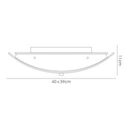 Netlighting Vito Flush Ceiling 2 Light Polished Chrome Smoked Mirror in Grey - thumbnail 3