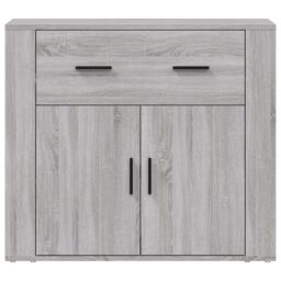 Berkfield Home Sideboard Grey Sonoma 80x33x70 cm Engineered Wood - Size: 80 x 33 x 70 cm - thumbnail 3