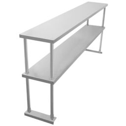 Monstershop Kukoo 6ft Catering Bench with Double Over-shelf in Silver - thumbnail 9