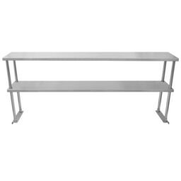 Monstershop Kukoo 6ft Catering Bench with Double Over-shelf in Silver - thumbnail 7