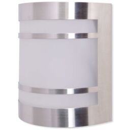 Berkfield Home Outdoor Wall Light Stainless Steel in Silver - thumbnail 2