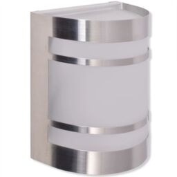 Berkfield Home Outdoor Wall Light Stainless Steel in Silver - thumbnail 4