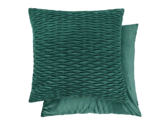 New Edge Blinds Millie Collection Soft Velvet Cushion Cover in Green - Size: 43 cm x 43 cm - image 1