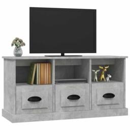 Berkfield Home TV Cabinet Concrete Grey 100x35x50 cm Engineered Wood - Size: 100 x 35 x 50 cm - thumbnail 4