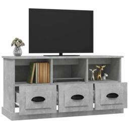 Berkfield Home TV Cabinet Concrete Grey 100x35x50 cm Engineered Wood - Size: 100 x 35 x 50 cm - thumbnail 5