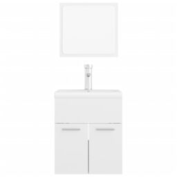 Berkfield Home Bathroom Furniture Set High Gloss White Engineered Wood - thumbnail 6