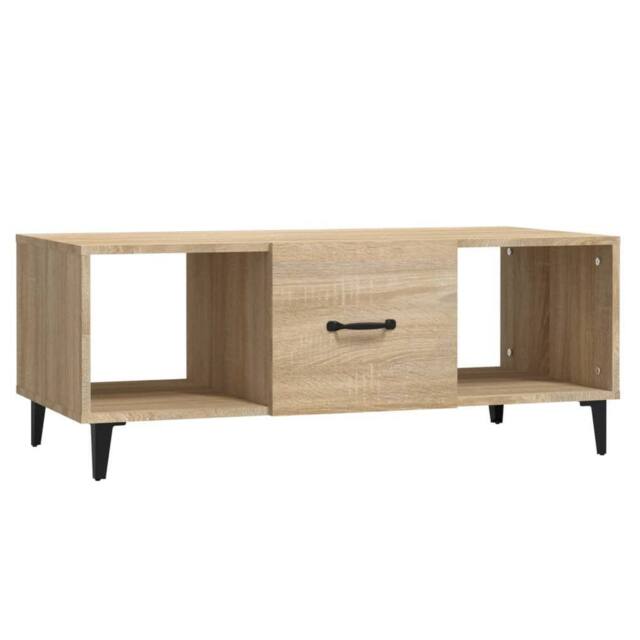 Berkfield Home Coffee Table Sonoma Oak 102x50x40 cm Engineered Wood in Brown - Size: 102 x 50 x 40 cm - image 1