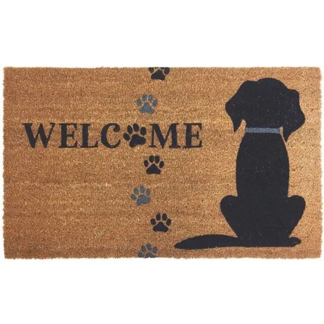 THE RUGS Coir Doormat Gainsborough Welcome Pawprint 45x75 cm - Size: 45 cm x 75 cm - image 1