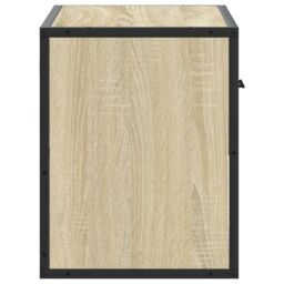 Berkfield Home TV Cabinet Sonoma Oak 60x31x39.5 cm Engineered Wood & Metal in Brown - thumbnail 5