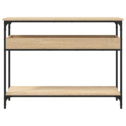 Berkfield Home Console Table with Shelf Sonoma Oak 100x29x75cm Engineered Wood in Brown - Size: 100 x 29 x 75 cm - thumbnail 4