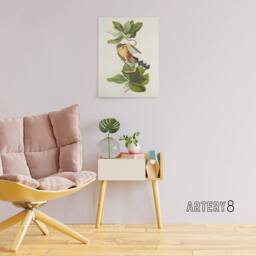 "Artery8 Mangrove Cuckoo Apple Flower Audubon Nature Canvas Wall Art in White - Size: W18"" x H24""" - thumbnail 3