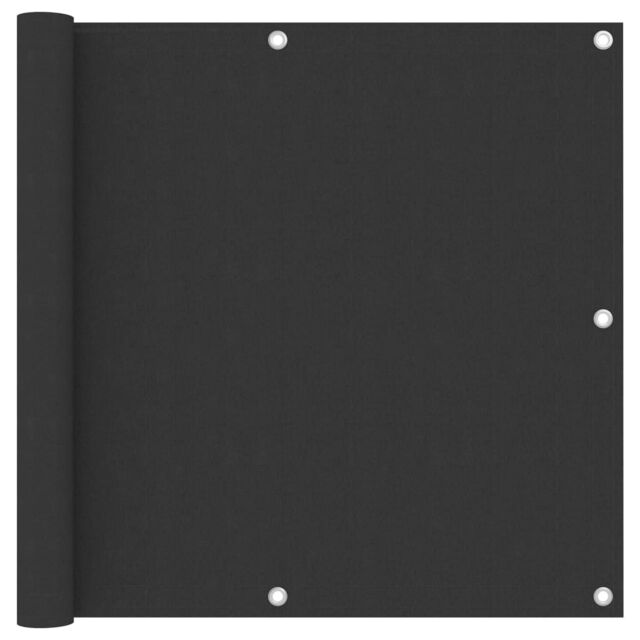 Berkfield Home Balcony Screen Anthracite 90x500 cm Oxford Fabric in Black - image 1